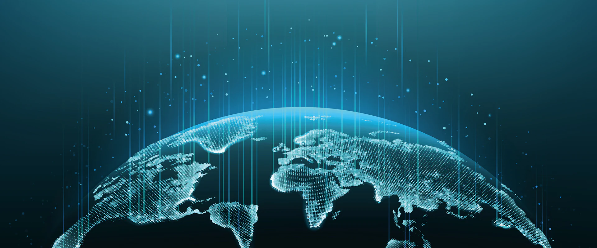 Bildbeschreibung / description: Futuristischer Hintergrund mit dem Planeten Erde.